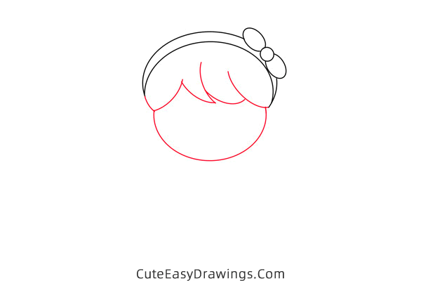 how to draw a girl with flowers - www.cuteeasydrawings.com