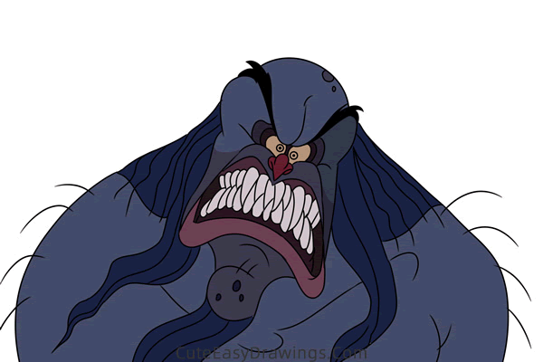 how to draw nessus from hercules - www.cuteeasydrawings.com