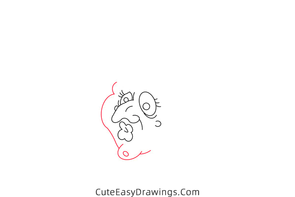 how to draw a witch face - www.cuteeasydrawings.com