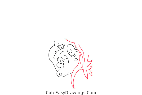 how to draw a witch face - www.cuteeasydrawings.com