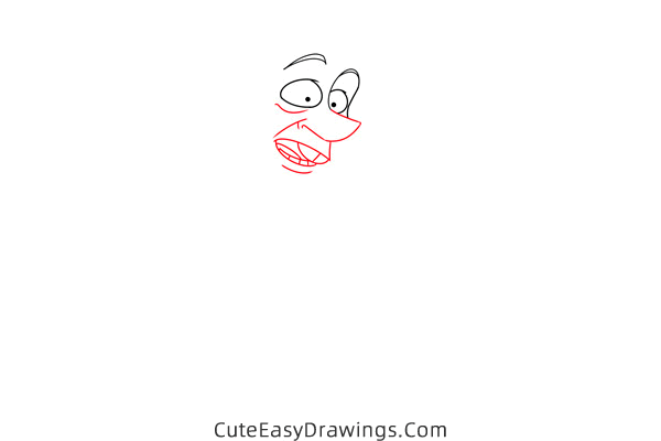 how to draw the dogcatcher from lady and the tramp - www.cuteeasydrawings.com