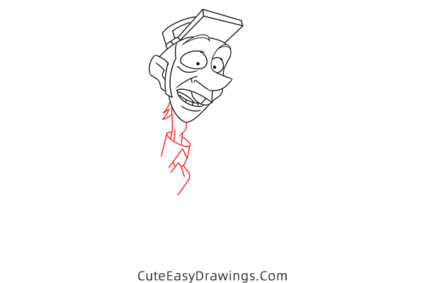 how to draw the dogcatcher from lady and the tramp - www.cuteeasydrawings.com