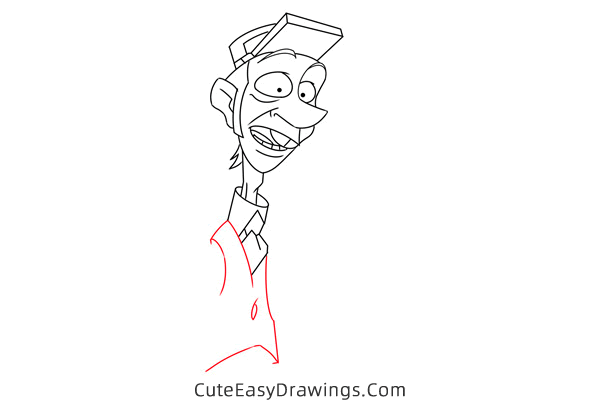 how to draw the dogcatcher from lady and the tramp - www.cuteeasydrawings.com