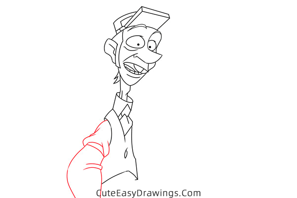 how to draw the dogcatcher from lady and the tramp - www.cuteeasydrawings.com