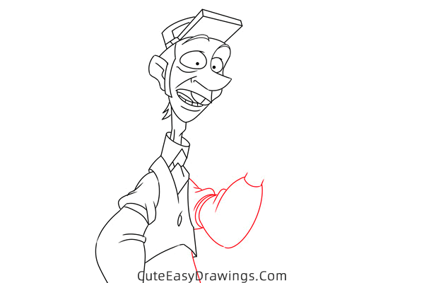 how to draw the dogcatcher from lady and the tramp - www.cuteeasydrawings.com