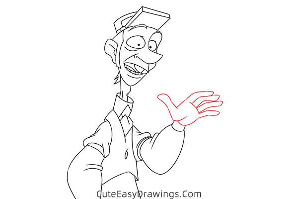 how to draw the dogcatcher from lady and the tramp - www.cuteeasydrawings.com