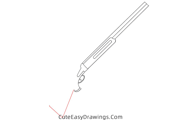 how to draw a shotgun - www.cuteeasydrawings.com