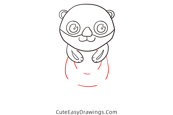 how to draw an otter - www.cuteeasydrawings.com