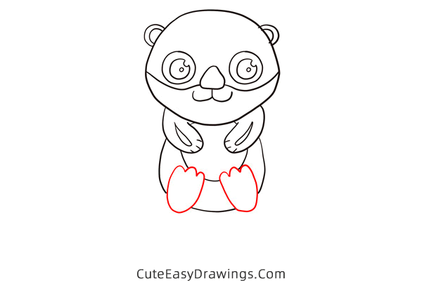 how to draw an otter - www.cuteeasydrawings.com