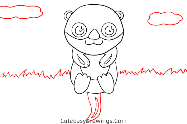 how to draw an otter - www.cuteeasydrawings.com
