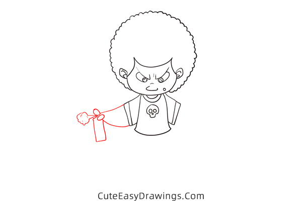 how to draw a boy killing a mosquito - www.cuteeasydrawings.com