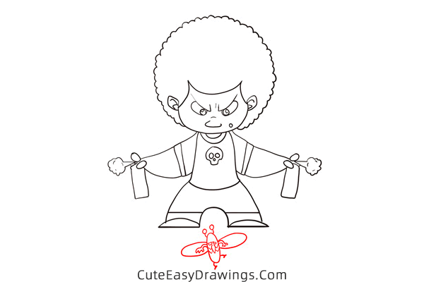 how to draw a boy killing a mosquito - www.cuteeasydrawings.com