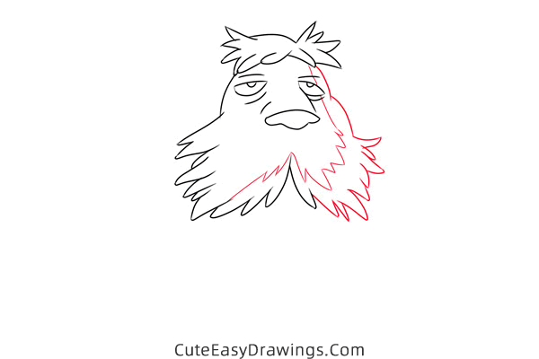 how to draw heen from howls moving castle - www.cuteeasydrawings.com