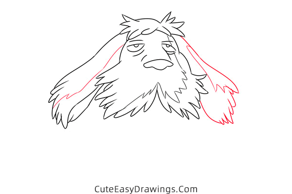 how to draw heen from howls moving castle - www.cuteeasydrawings.com