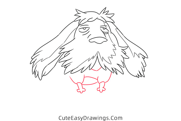 how to draw heen from howls moving castle - www.cuteeasydrawings.com