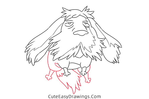 how to draw heen from howls moving castle - www.cuteeasydrawings.com