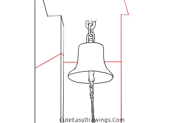 how to draw a church bell - www.cuteeasydrawings.com
