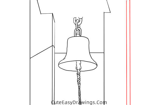 how to draw a church bell - www.cuteeasydrawings.com