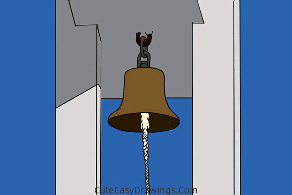 how to draw a church bell - www.cuteeasydrawings.com