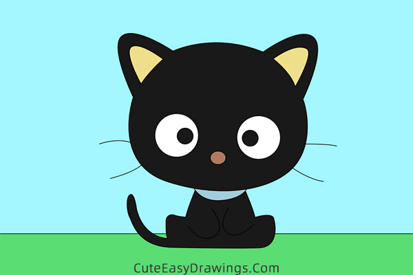 how to draw chococat - www.cuteeasydrawings.com