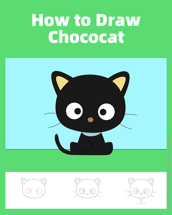 how to draw chococat - www.cuteeasydrawings.com