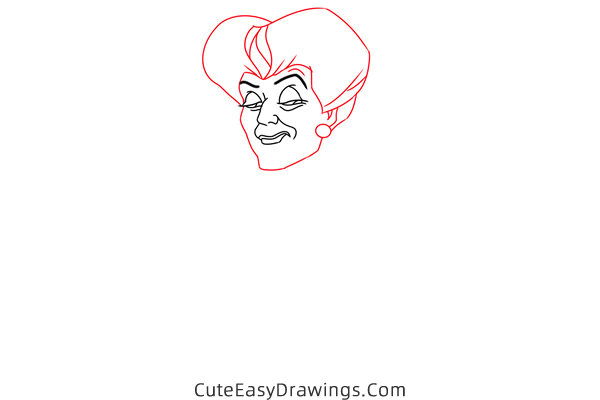 how to draw lady tremaine from cinderella - www.cuteeasydrawings.com