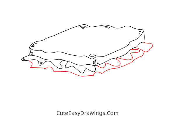 how to draw a sandwich - www.cuteeasydrawings.com