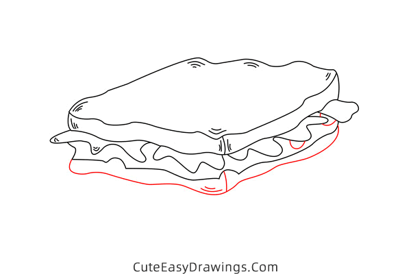how to draw a sandwich - www.cuteeasydrawings.com
