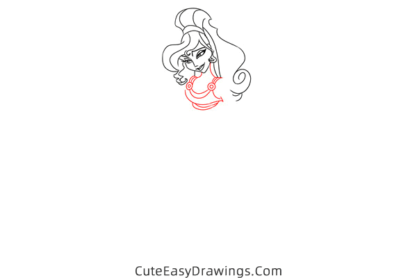 how to draw megara from hercules - www.cuteeasydrawings.com