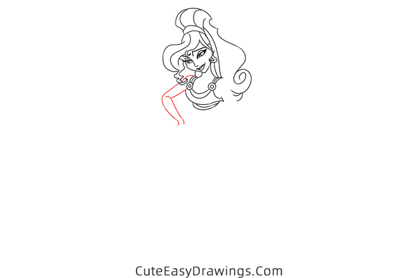 how to draw megara from hercules - www.cuteeasydrawings.com