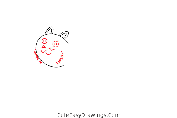 how to draw a cat eating - www.cuteeasydrawings.com