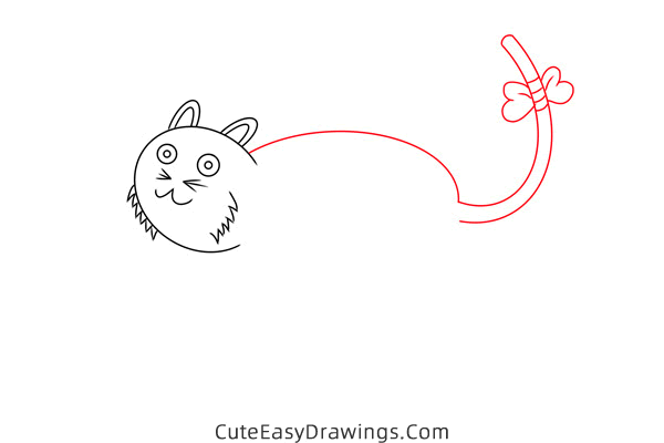 how to draw a cat eating - www.cuteeasydrawings.com