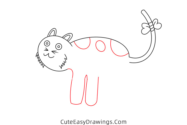 how to draw a cat eating - www.cuteeasydrawings.com