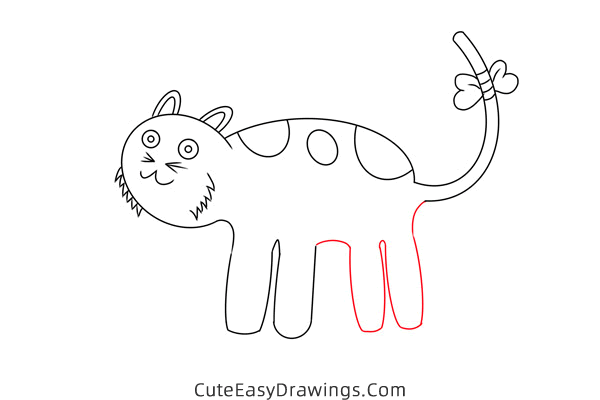 how to draw a cat eating - www.cuteeasydrawings.com