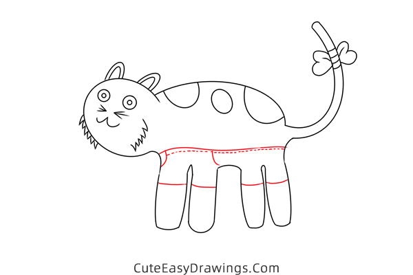 how to draw a cat eating - www.cuteeasydrawings.com
