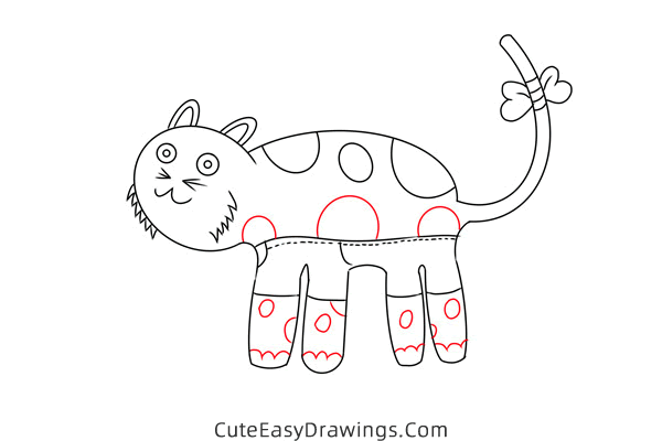 how to draw a cat eating - www.cuteeasydrawings.com