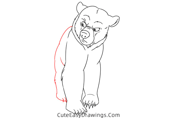 how to draw kenai as a bear - www.cuteeasydrawings.com