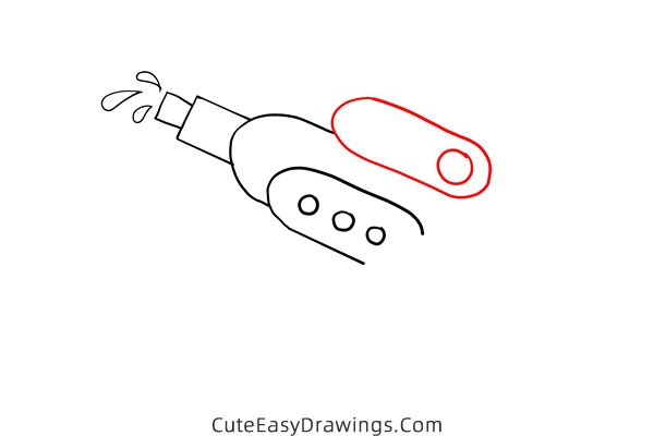 how to draw a water gun - www.cuteeasydrawings.com
