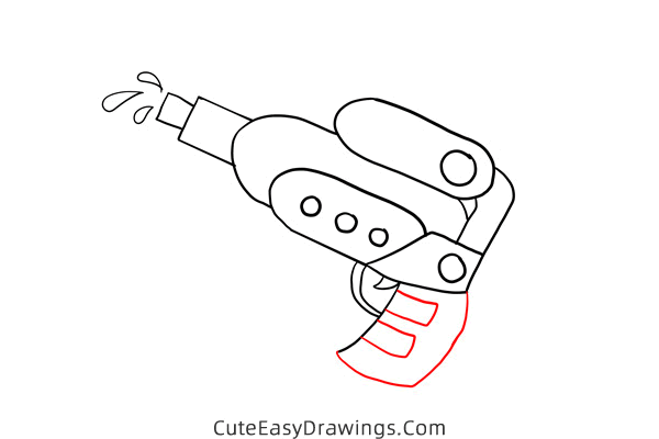 how to draw a water gun - www.cuteeasydrawings.com