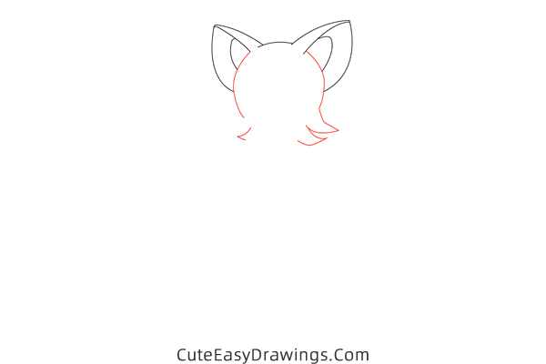 how to draw rouge the bat - www.cuteeasydrawings.com