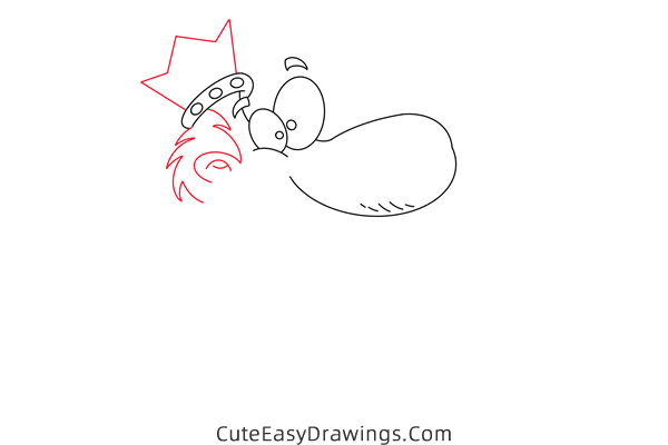 how to draw a king with a big nose - www.cuteeasydrawings.com