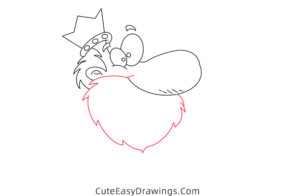 how to draw a king with a big nose - www.cuteeasydrawings.com