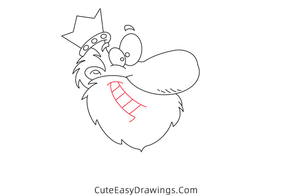 how to draw a king with a big nose - www.cuteeasydrawings.com