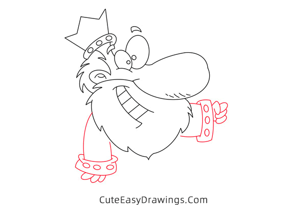 how to draw a king with a big nose - www.cuteeasydrawings.com
