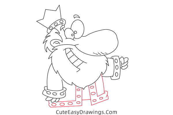 how to draw a king with a big nose - www.cuteeasydrawings.com