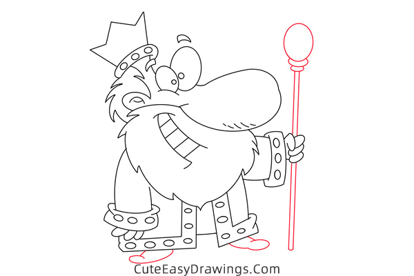 how to draw a king with a big nose - www.cuteeasydrawings.com
