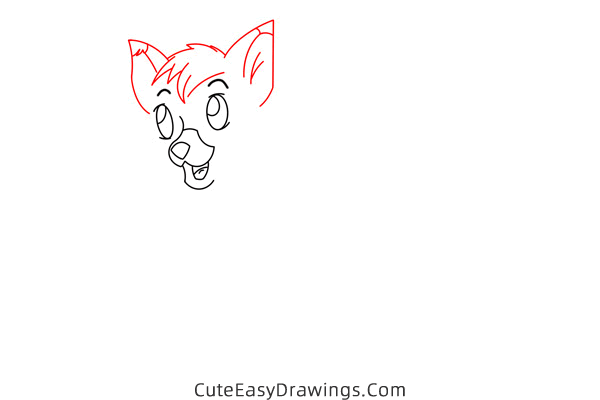 how to draw tod from the fox and the hound - www.cuteeasydrawings.com