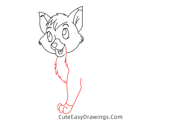 how to draw tod from the fox and the hound - www.cuteeasydrawings.com