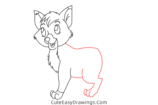 how to draw tod from the fox and the hound - www.cuteeasydrawings.com