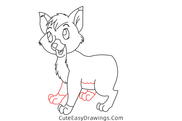 how to draw tod from the fox and the hound - www.cuteeasydrawings.com